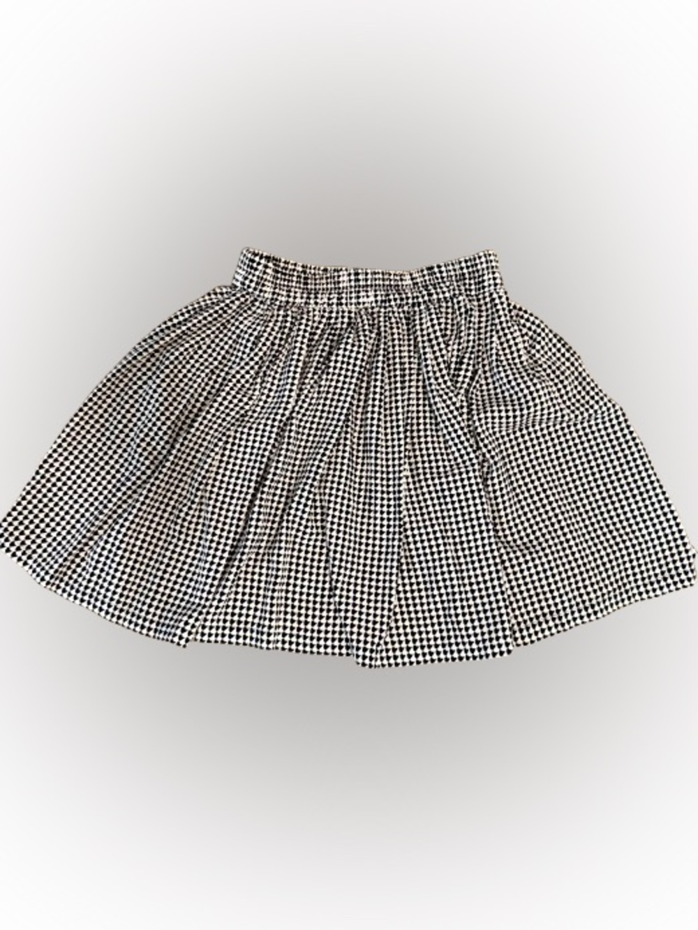 Banana Republic Black and White Preppy Classic Houndstooth Elastic Waist Skirt